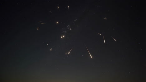 lluvia de meteoros en el cielo nocturno