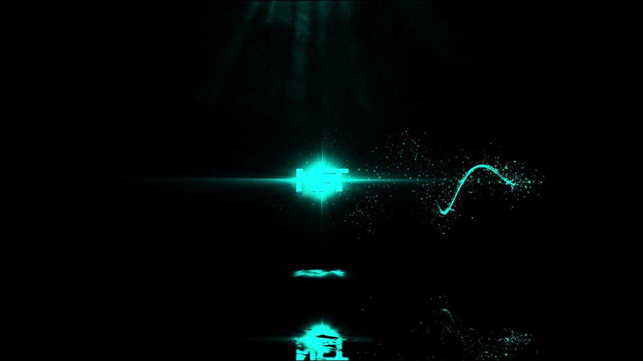 metaverso de texto completo, web 3.0 y etc. transiciones comerciales completas logotipo de partículas brillantes