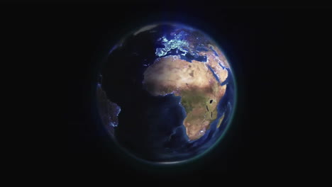 animación de la red de conexiones con moléculas en todo el mundo