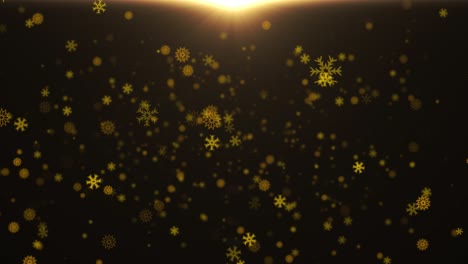 festive and luxury design falling snow flake golden winter xmas snowflake sparkle glitter elements
