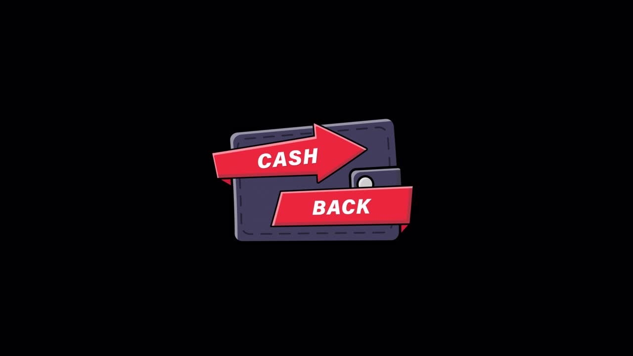 Animated Cash Back Concept with Wallet and Arrows