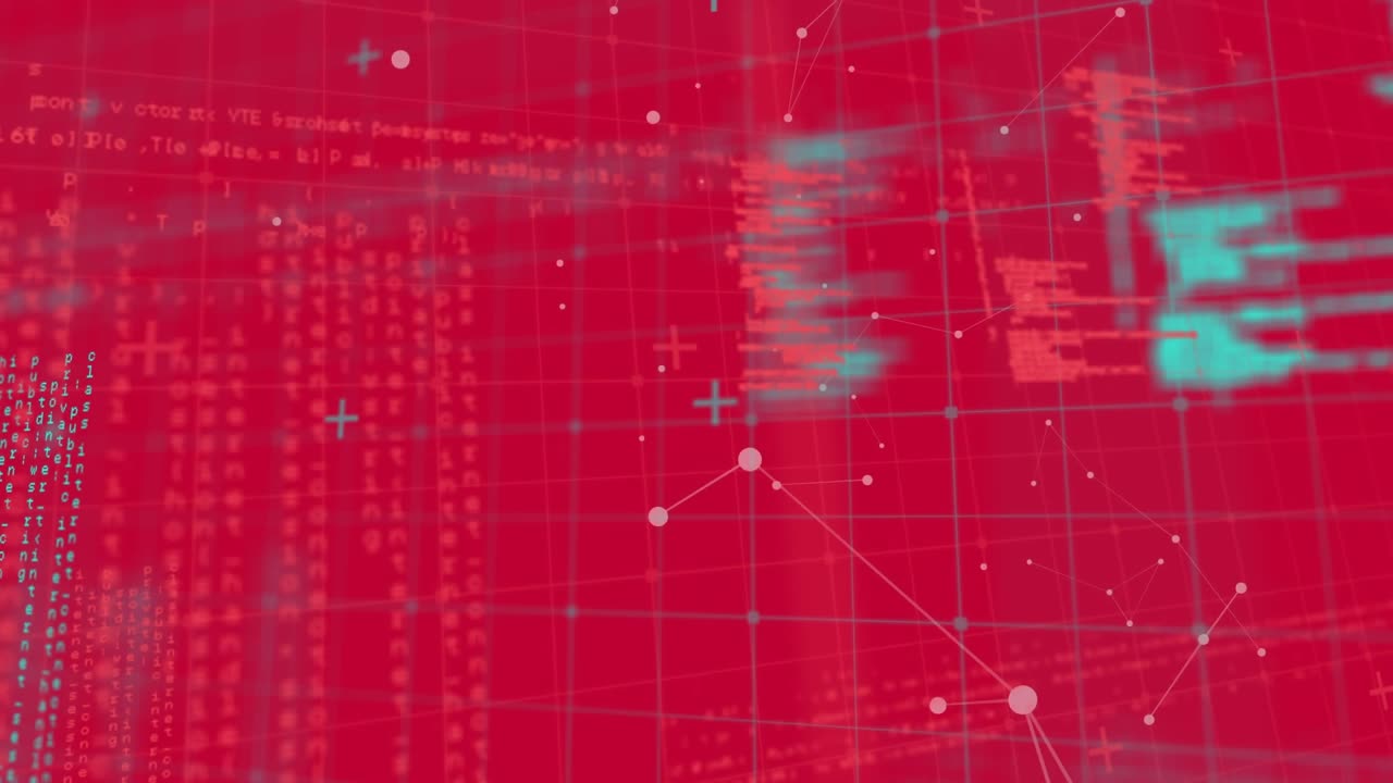 Animation of shapes moving over data processing