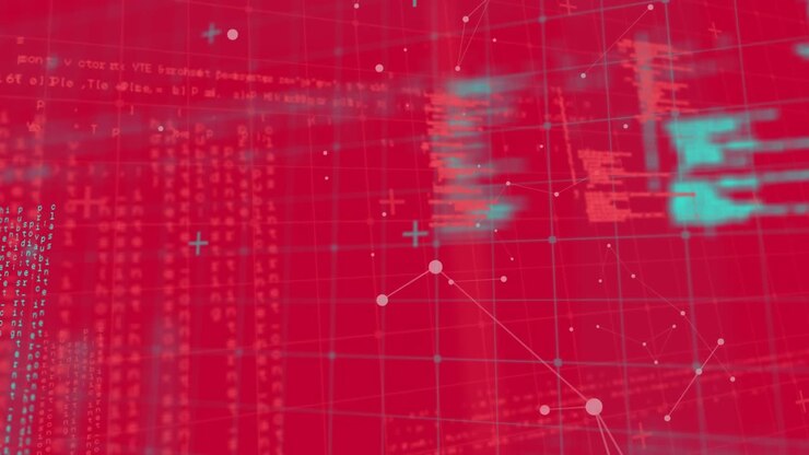 Animation of shapes moving over data processing