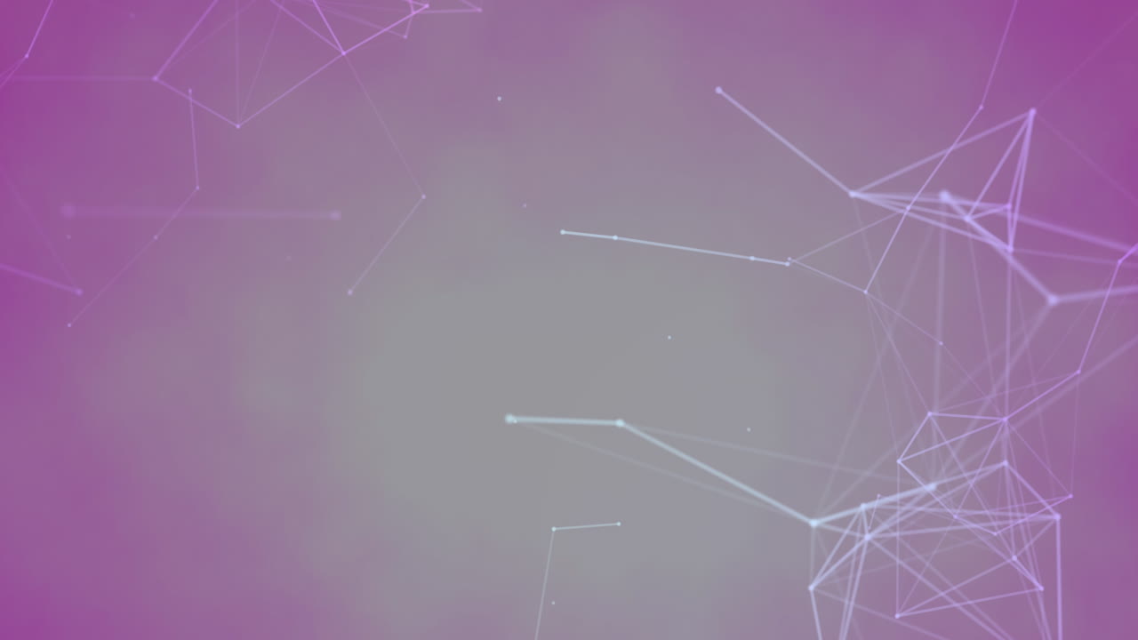 animación de la red de conexiones de plexo sobre un fondo rosa