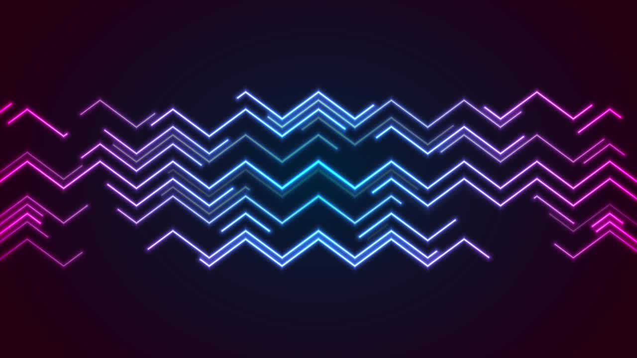 Futuristic technology motion background with neon lines