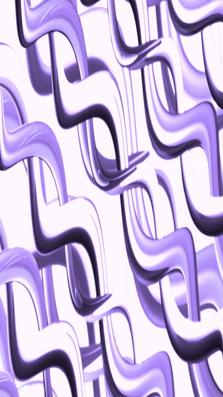 Dynamic Abstract Pattern of Moving Purple Wavy Shapes