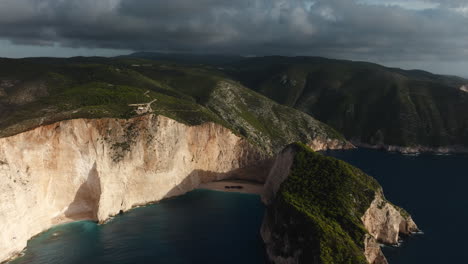 navagio beach, zakynthos, greece - aerial view