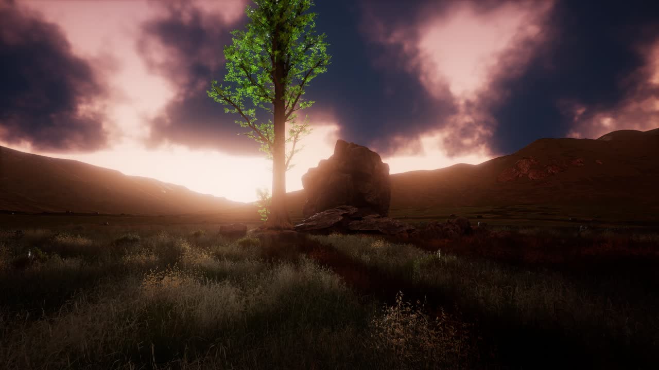 paisaje aéreo de colinas verdes en la niebla