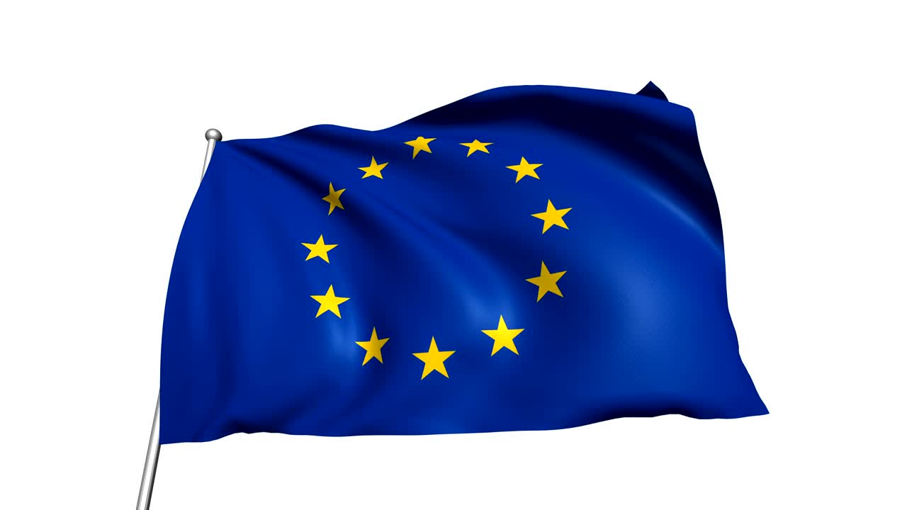 Bandera de la Unión Europea (en bucle, canal alfa)