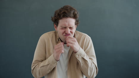 man making funny face