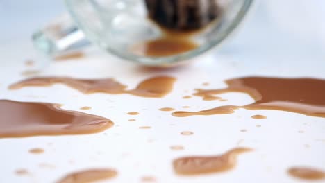 spilled coffee