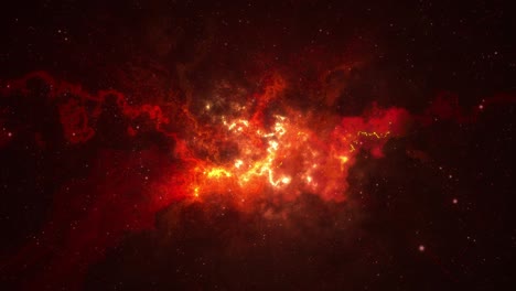 fiery red abstract fractal universe space looping background
