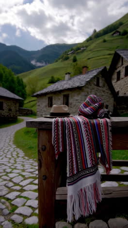 picturesque mountain village in the swiss alps