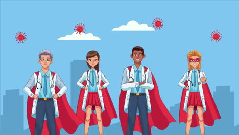 interracial heroic super doctors characters animated