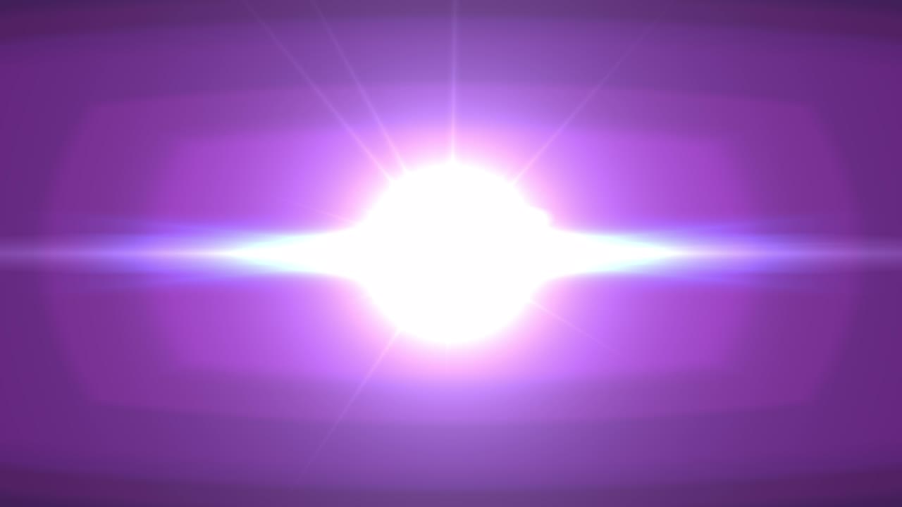 Animazione 4K di luce con nebbia. Luce volumetrica, raggi di luce, bagliore, sole