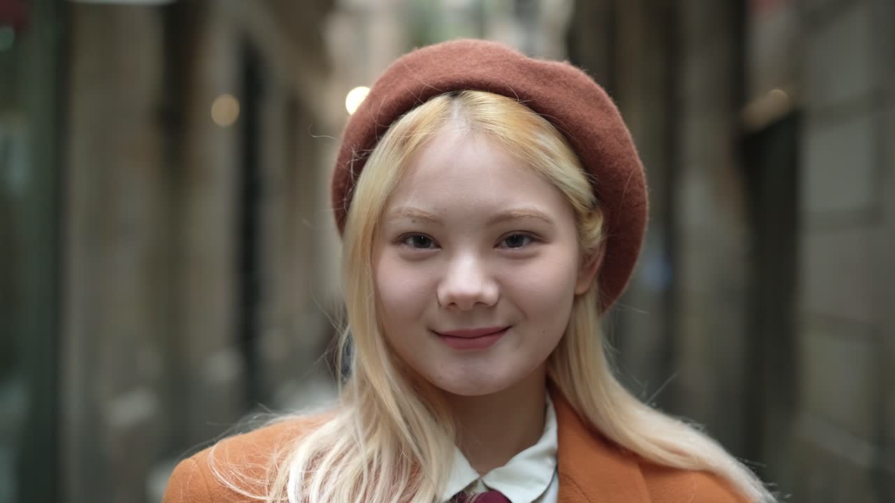Portrait of a woman in a beret