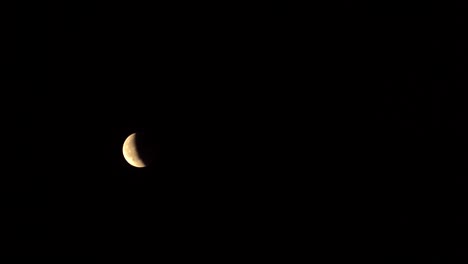 timelapse . moon transitioning from blood moon to normal moon