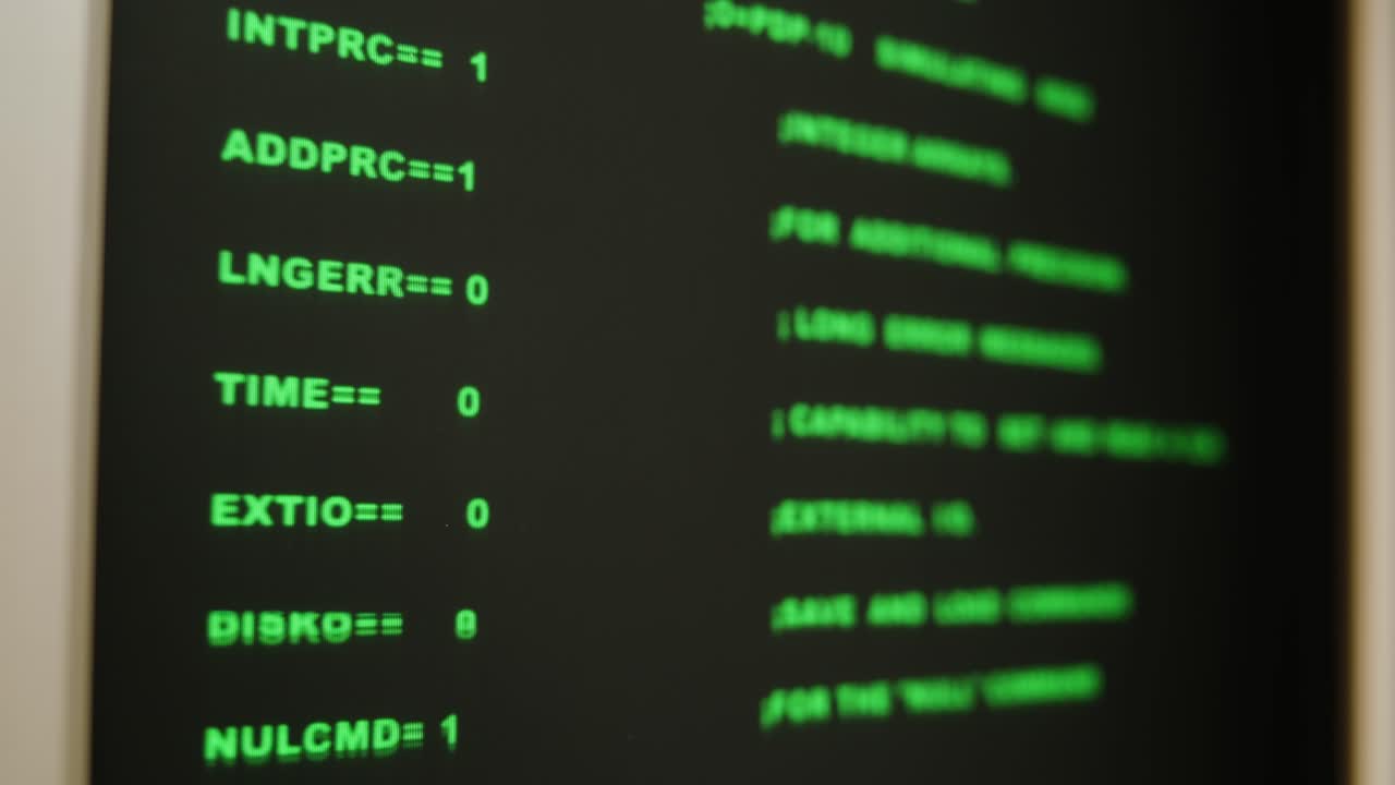 Vintage Computer Terminal Screen