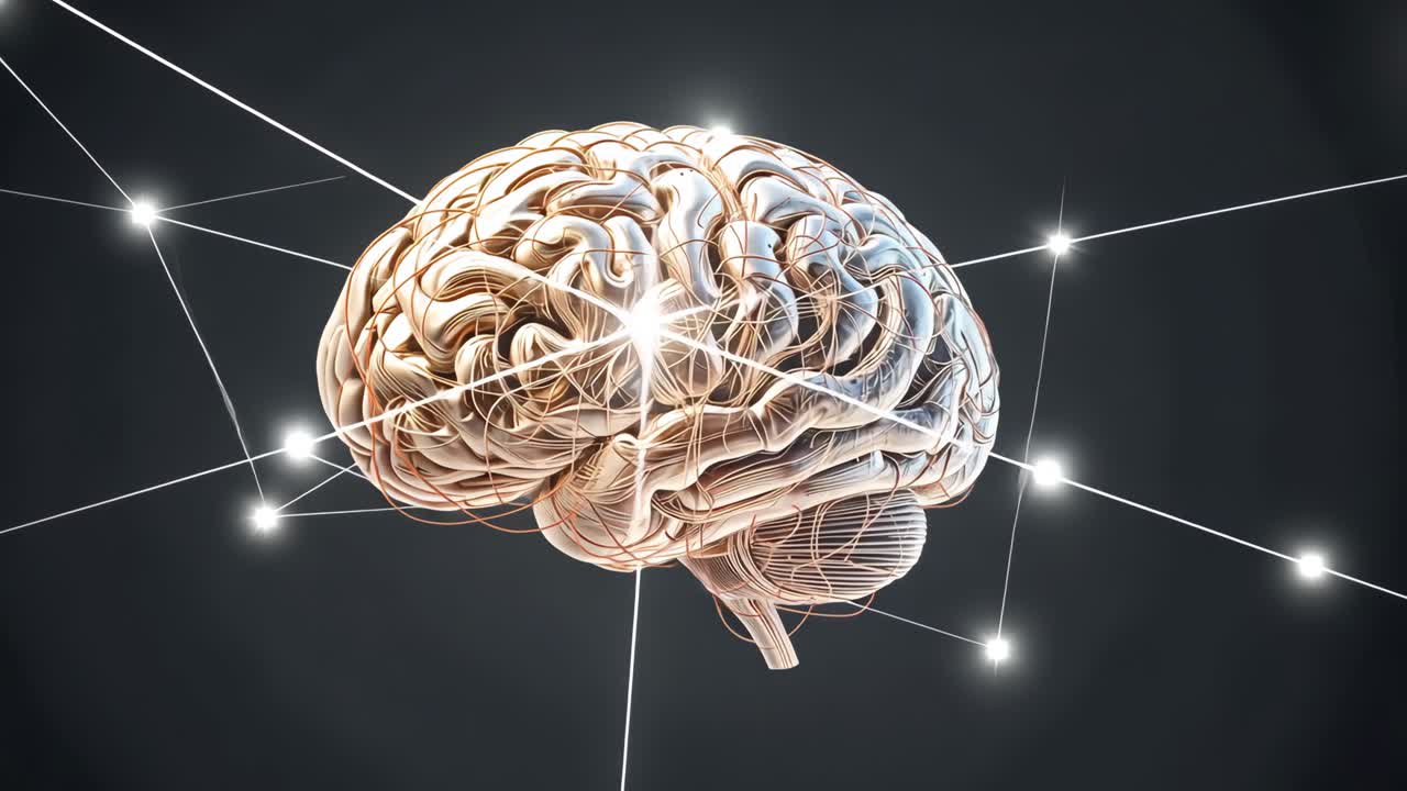 Brain with Neural Network Connections