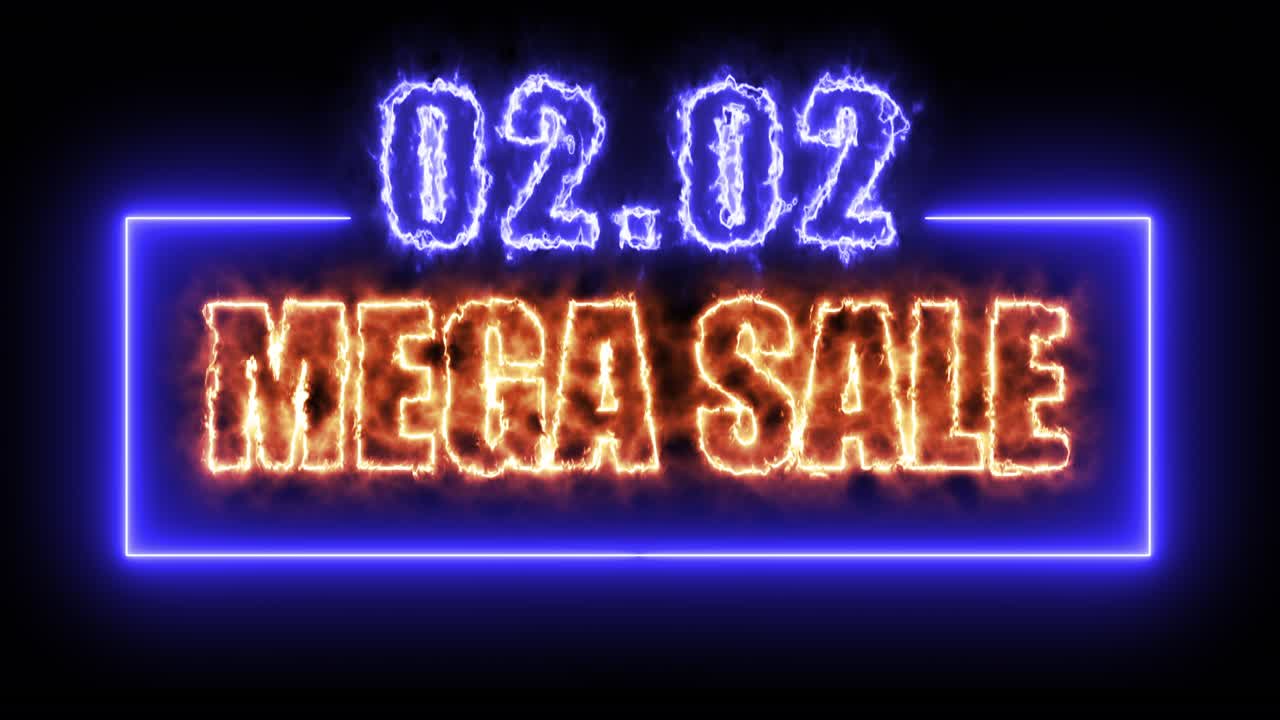 흑색 배경의 다채로운 네온 표지 배너를 사용하여 프로모션 비디오를 홍보합니다.