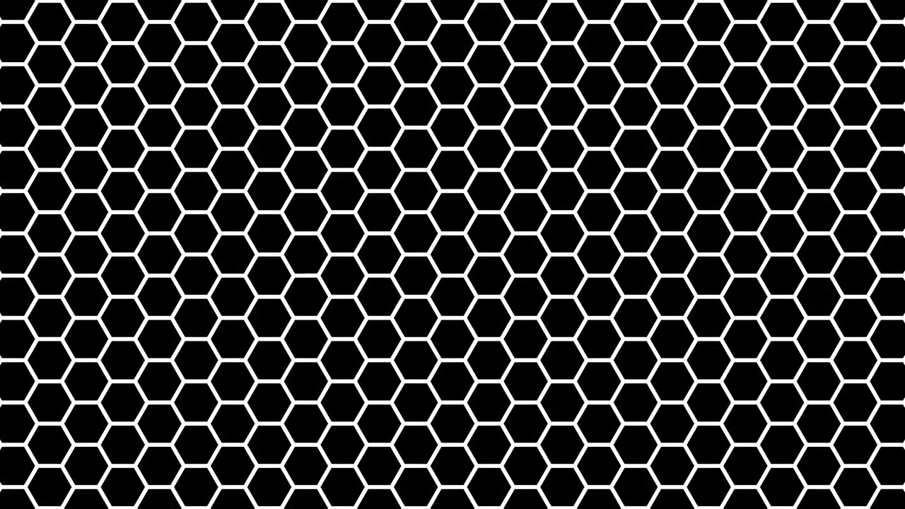 Dynamic Hexagonal Grid Pattern Morphing Animation Loop
