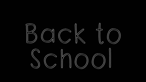 Animation-of-back-to-school-text-on-black-background