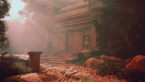 ancient temple ruins in the jungle