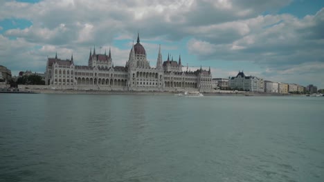 boat ride through danube, passing by budapest parliament, getting closer
