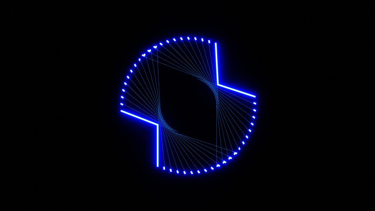 animación 3d en 4k: formas geométricas futuristas abstractas en el fondo