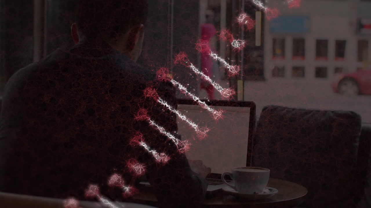 카우카시안 사업가에 대한 dna 스트랜드의 애니메이션