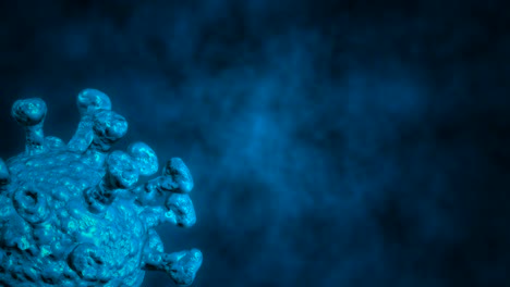 coronavirus abstracto que se mueve en la célula del virus - gráficos en movimiento (bucle)
