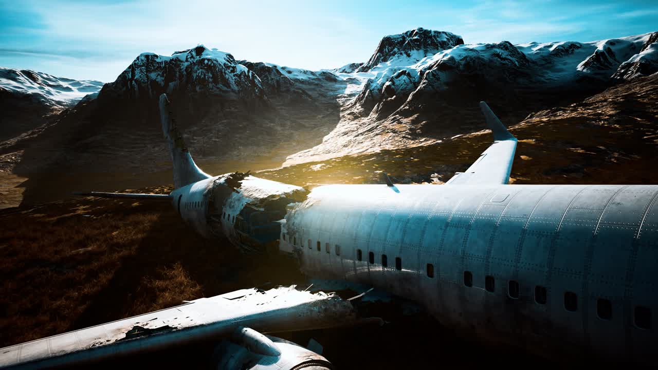 Самолет разбился на горе.