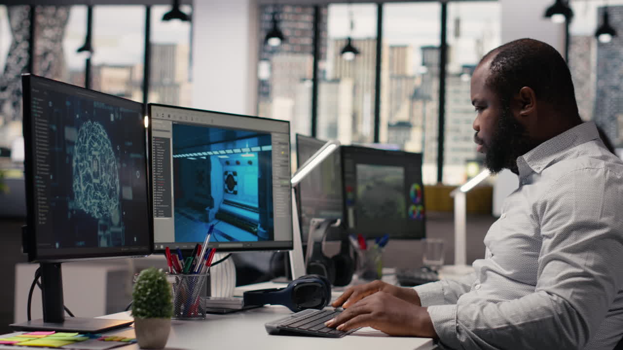 Game developing, AI neural networks, creating spatial video game