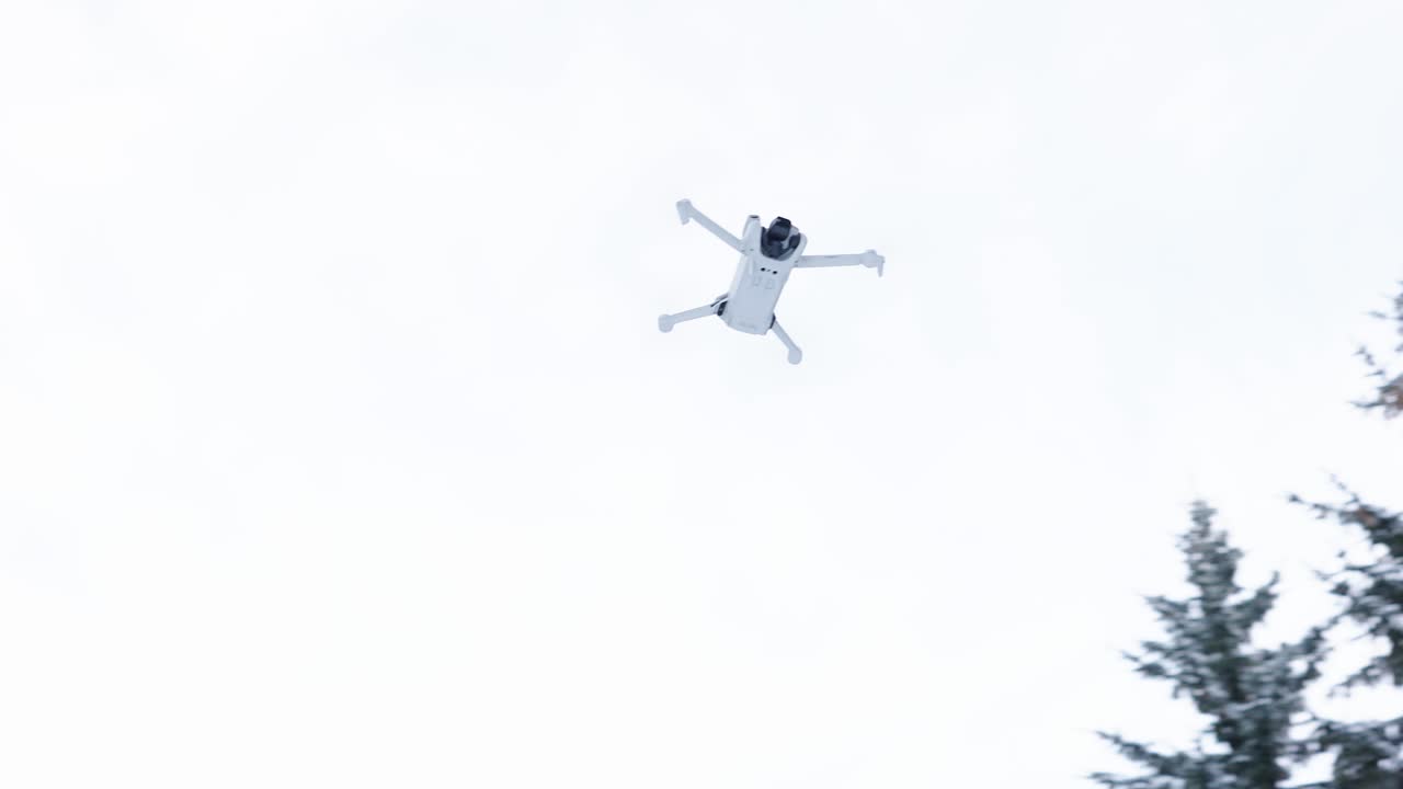 Drone Flying High in the Sky Capturing Aerial Footage