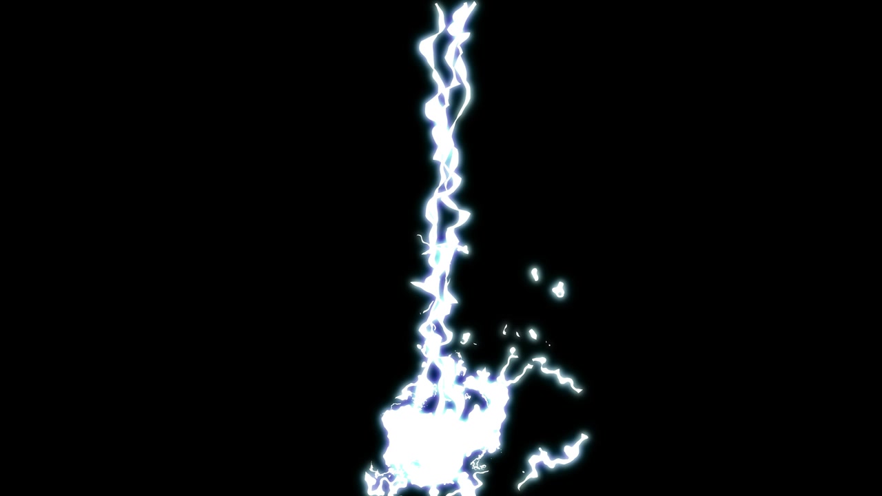 Animazione energia fulmini e tuoni grafica in movimento