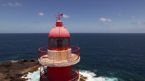 toma aérea de la parte superior de la torre del faro en gran canaria