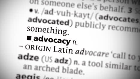 focus on advocacy