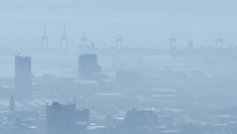 animación de formas sobre el paisaje urbano