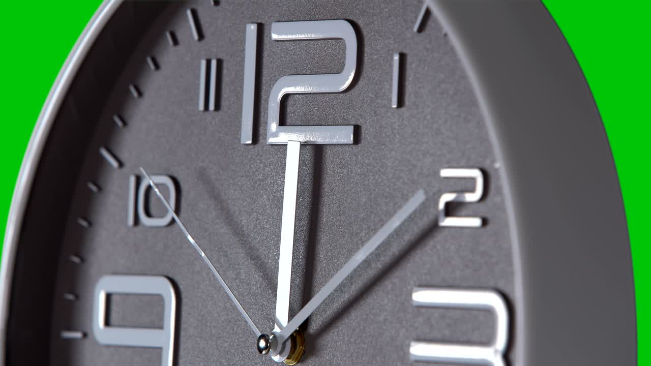 Wall clock on a green background