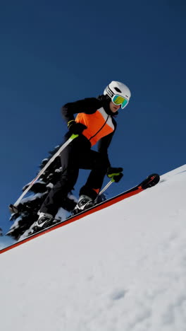 skier on a snowy slope