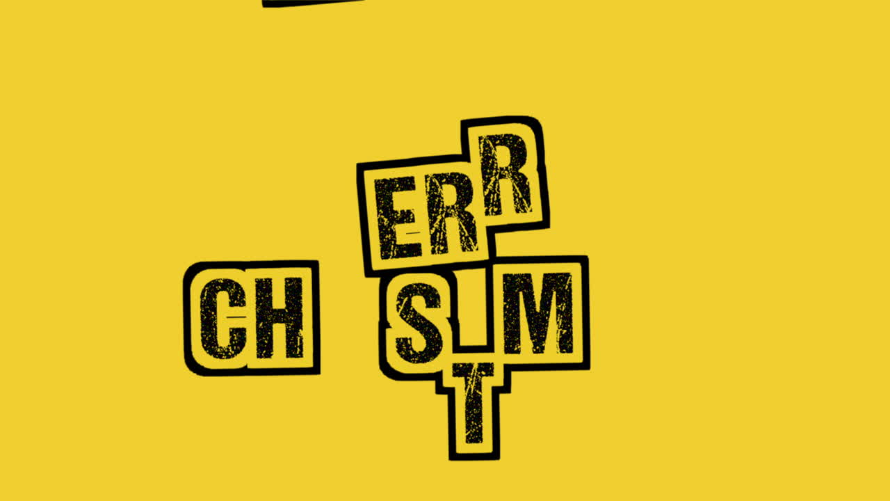 feliz navidad en textura hipster amarilla con ruido