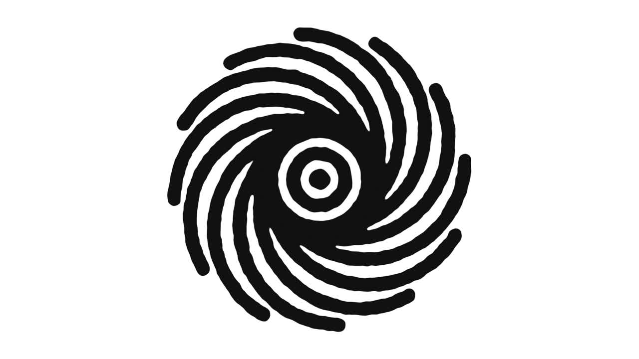 허리케인 아이콘 애니메이션 영상 및 알파 채널