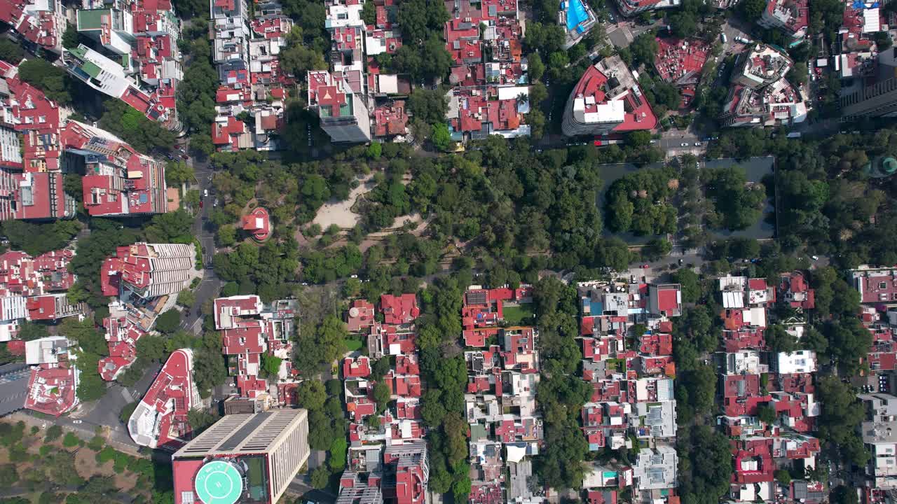 fotografía cenital de la zona de polanco en la ciudad de méxico