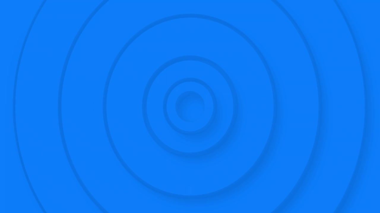 Animation of blue concentric circles pulsating on seamless loop