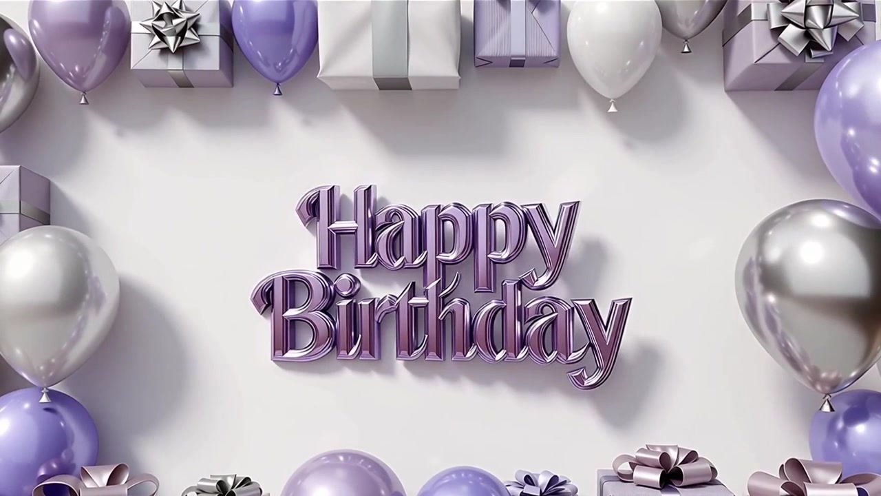 Sfondo di compleanno con palloncini e regali