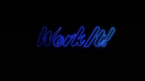 emerging blue work it neon billboard 4k