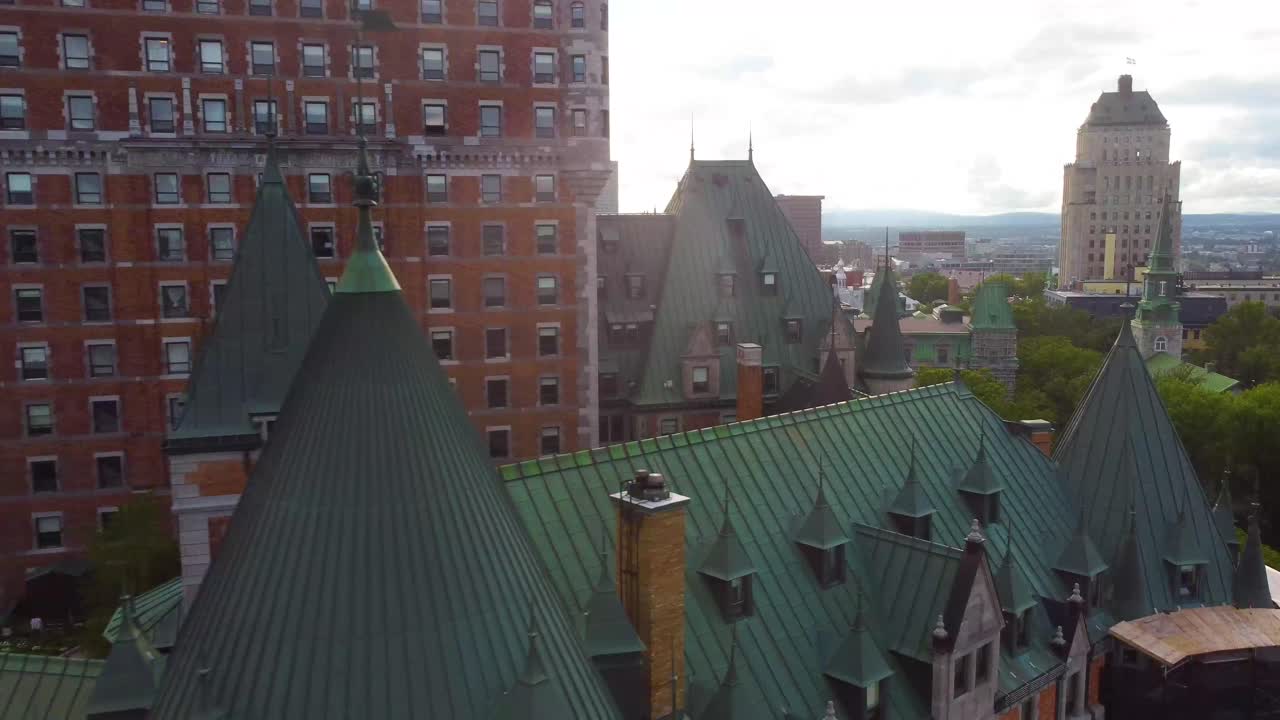 aereal view of chateau frontenac