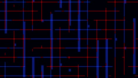 abstract grid cybernetic red and blue lines technology loop background