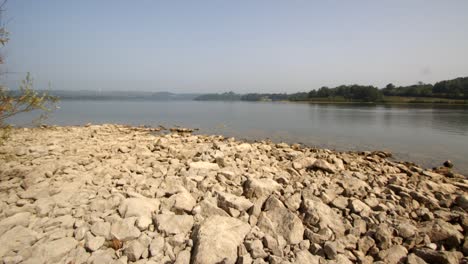 shot of carsington water taken from the water edge