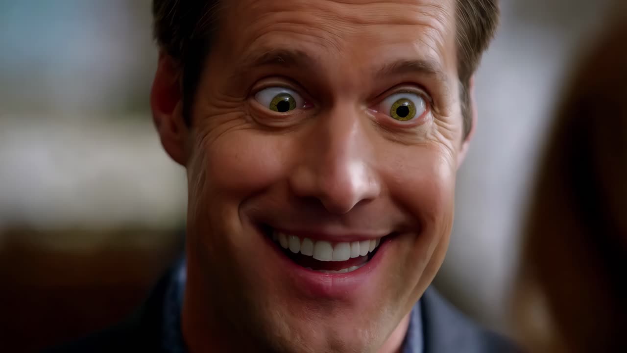 hombre con una expresión graciosa